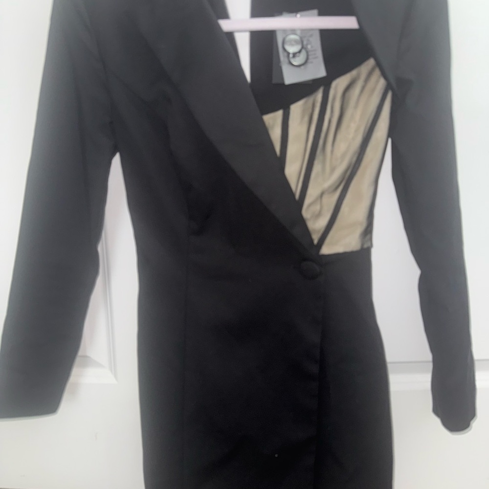 Elegant Black Women's Blazer dress